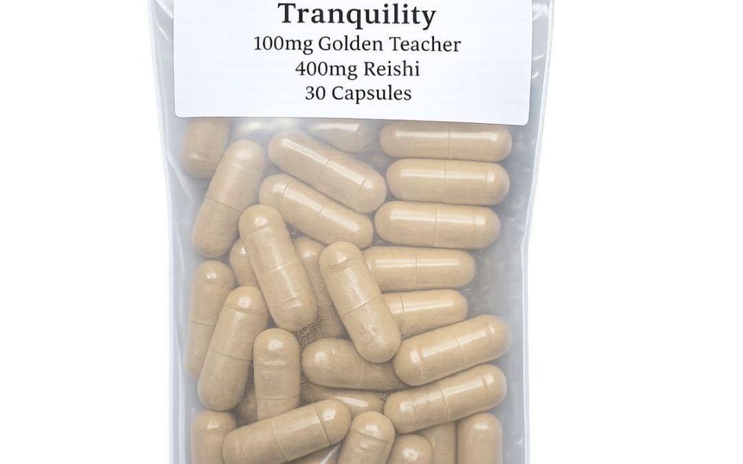 Tranquility (100mg Golden Teacher with 400mg Reishi) 30-Capsules