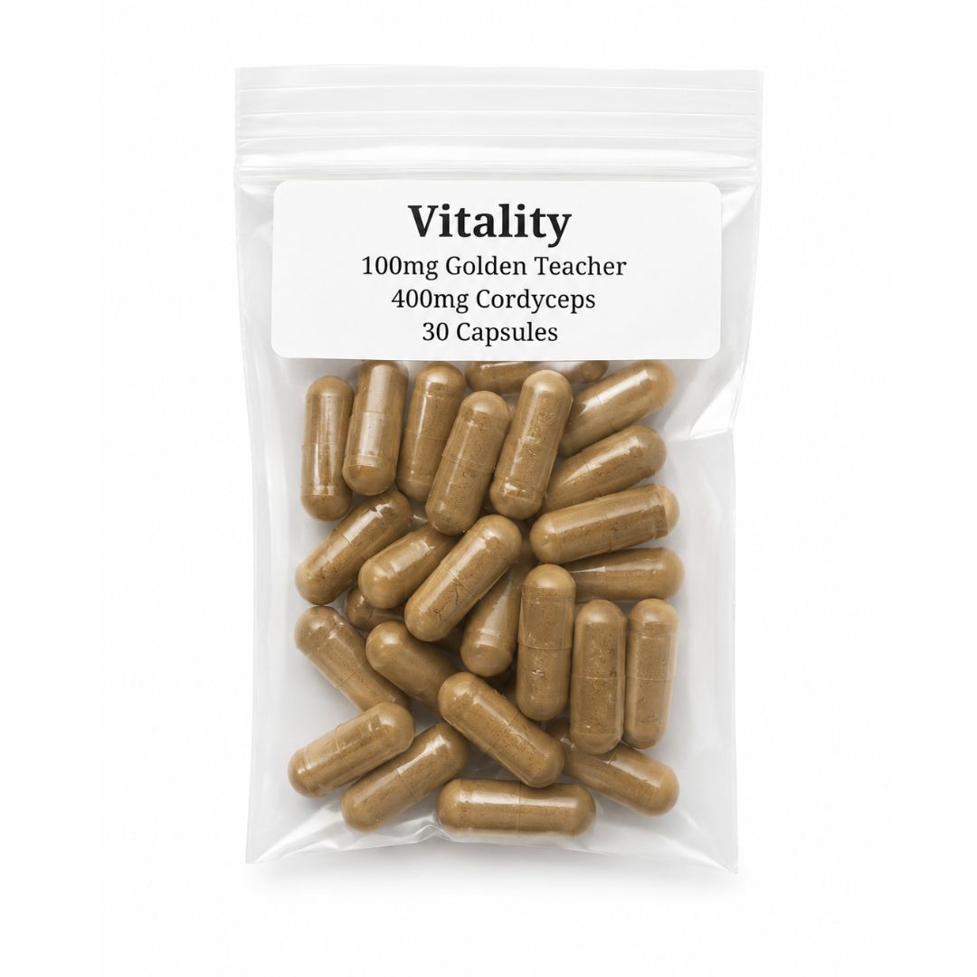 Golden Teacher and Cordyceps Capsules