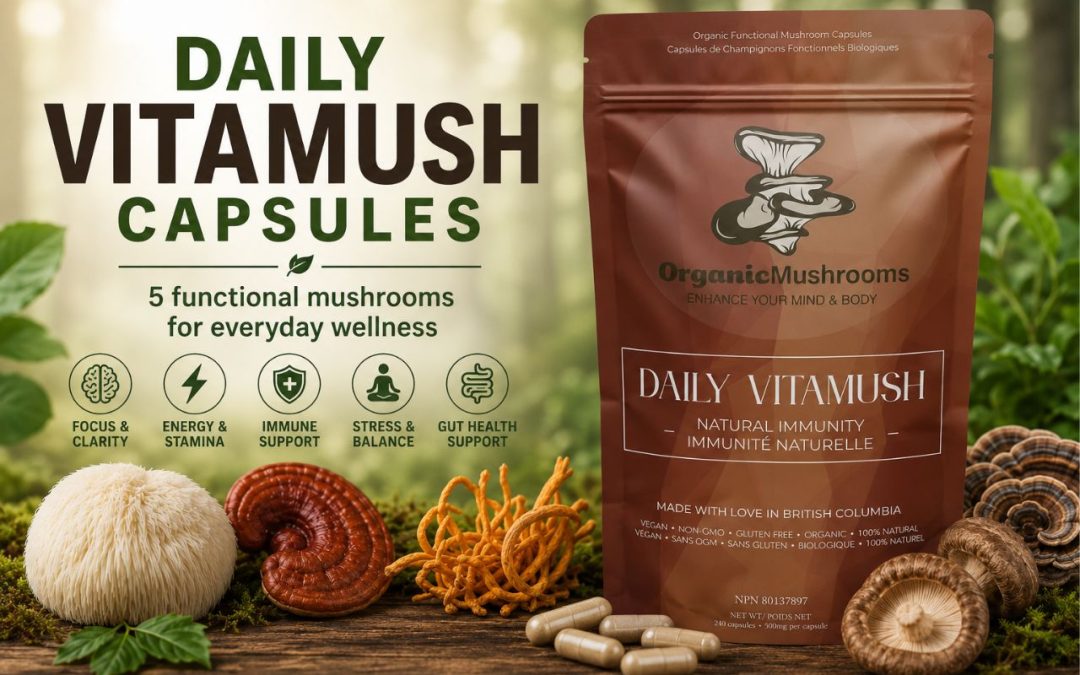 Daily VitaMush Capsules: A Complete Functional Mushroom Blend for Daily Wellness