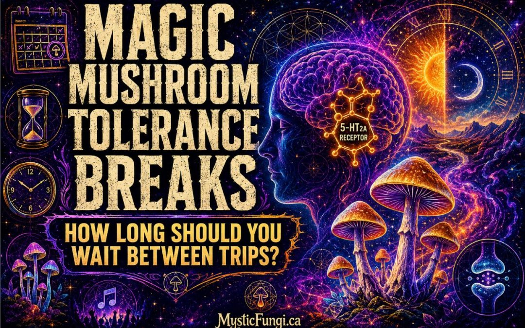 Psilocybin tolerance explained with magic mushrooms and brain receptor visuals